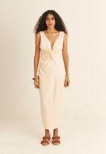 Vestido Torção TENCEL™ Micro Modal Eloise Areia 