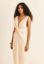 Vestido Torção TENCEL™ Micro Modal Eloise Areia 