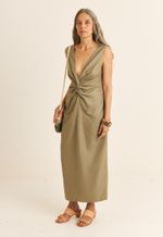Vestido Torção TENCEL™ Micro Modal Eloise Chumbo