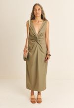 Vestido Torção TENCEL™ Micro Modal Eloise Chumbo