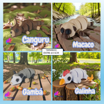 KIT 12 MINI ANIMAIS FLEXPOP ORIGINAL
