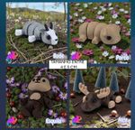 Kit 12 Mini Animais Flexpop Original Articulado Pequeno 