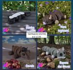 Kit 12 Mini Animais Flexpop Original Articulado Pequeno 