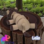 Leão Flexpop 14cm Presente Decoração Ant Estresse Articulado