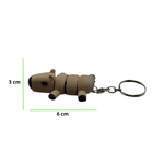 Kit 3 Chaveiros Flexpop Animais Articulados Antiestresse