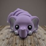 Elefante Rosa Flexpop Grande Presente Decoração Antiestresse