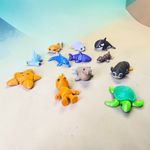 Kit 12 Mini Animais  MAR ENCANTADO