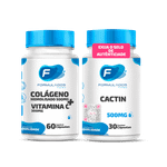 kit pele firme - cactin 500mg 30 Cápsulas + colágeno hidrolisado com vitamina C 60 Cápsulas