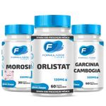 Kit Emagrecendo - Morosil 500mg 30 Cápsulas, Garcinia 500mg 60 Cápsulas e Orlistat 120mg 60 Cápsulas