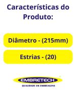 Kit Embreagem Tempra 2.0 8V/16V (1992/1999) Tipo 2.0 8V/16V (1994/1995) Coupé 16V (1995/1997) 145 - 155 - Spider 1.7/1.8