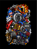 CAMISETA ALGODÃO MODELO 06 CARROS