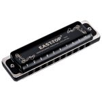 Gaita Easttop Diatônica T008K 2.0 Preta C Dó Com Case