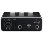 Interface de áudio Behringer U-Phoria UM2 2x2 USB