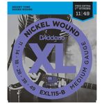 Encordoamento Para Guitarra Daddario 011 EXL115-B C/ Mi Extra