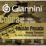 Encordoamento Para Viola Giannini Cobra Tensão Pesada Rio Abaixo GESVP