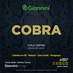 Encordoamento Para Viola Giannini Cobra Cobre Prateado GESVM Tensão Média