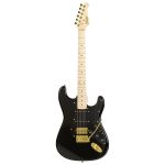 Guitarra Seizi Vintage Budokan Stratocaster Black Gold HSS