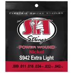 Encordoamento Para Guitarra SIT 009 Power Wound Extra Light S942