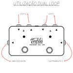 Pedal Dual Loop A/B Box Trefilio True By Pass Roteamento de Sinal