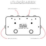 Pedal Dual Loop A/B Box Trefilio True By Pass Roteamento de Sinal