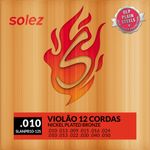 Encordoamento Para Violão Aço Solez 010 12 Cordas SLANPB1012S