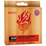 Encordoamento Para Violão Aço Solez 010 12 Cordas SLANPB1012S