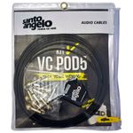 KIT VCPOD 5 Santo Angelo Com Cabo de 3 Metros 10 Plugs P10 e Testador de Cabos