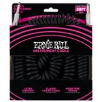 CABO ERNIE BALL COILED ULTRAFLEX PLUG RETO P10 X P10 9,14 METROS PRETO P06044