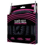 CABO ERNIE BALL COILED ULTRAFLEX PLUG RETO P10 X P10 9,14 METROS PRETO P06044