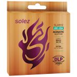 Encordoamento Para Violão Aço Solez 012 Bronze 80/20 SLAB12 C/ Mi Extra