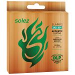 Encordoamento Para Violão Aço Solez 012 Phosphor Bronze SLAPB12 C/ Mi Extra
