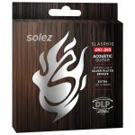 Encordoamento Violão Aço Solez 010 Silver Bronze SLASPB10 C/ Mi Extra