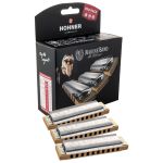 Kit 3 Gaitas Hohner Diatônicas Marine Band Dó Sol Lá 1896/20