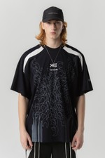 THESAINT TSHIRT OVERSIZED MELTED FLAMES  PRETO