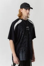 THESAINT TSHIRT OVERSIZED MELTED FLAMES  PRETO