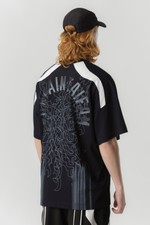 THESAINT TSHIRT OVERSIZED MELTED FLAMES  PRETO