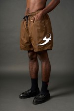 BARRA CREW Short B Refletivo Marrom