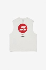 PACE DRUMMER TANK TOP RED LOGO OFF WHITE