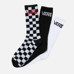 MEIA VANS CLASS CREW 36/40 BLACK-CHECKERBOARD PACK (3 PARES)