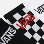 MEIA VANS CLASS CREW 41/45 BLACK-CHECKERBOARD PACK (3 PARES)