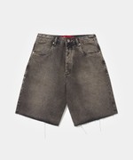 PIET X OAKLEY Distressed Denim Shorts  Khaki 