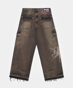 PIET X OAKLEY Distressed Denim Pants  Khaki 