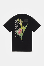 CARNAN Flower Heavy Tshirt  Black