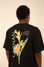 CARNAN Flower Heavy Tshirt  Black