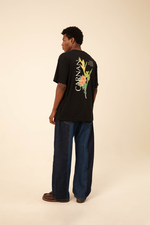 CARNAN Flower Heavy Tshirt  Black