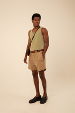 CARNAN Ribbed Tank Top  Green 