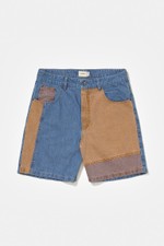 CARNAN Color Block Denim Shorts 