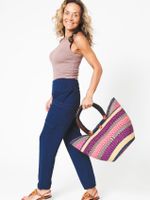 Bolsa de Palha Grande com Fecho