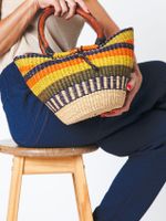 Bolsa de Palha Mini com Fecho