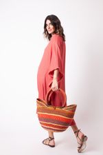 Bolsa de Palha Grande com Fecho